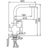 Смеситель для кухни FRAP F4352-6 со встроенным фильтром (краном) под питьевую воду чёрный