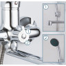 Смеситель для ванны FRAP H13 F2213 универсальный Хром